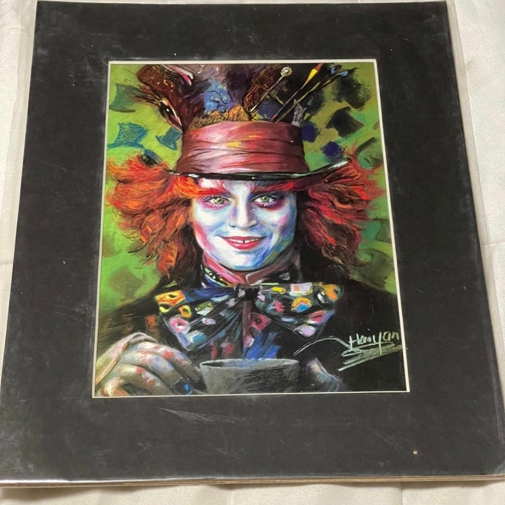 Mad Hatter Alice in Wonderland Matted Print